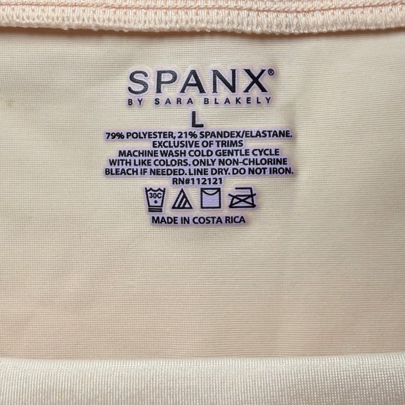 Spanx by Sara Blakely Square Neck Shaping Tank Top Nude Beige Size L - Picture 3 of 8